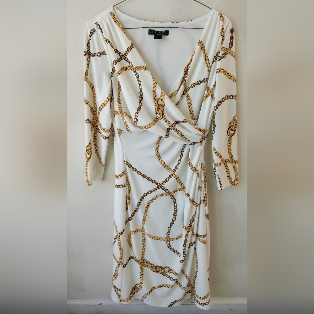 Lauren Ralph Lauren Gold Chain Dress